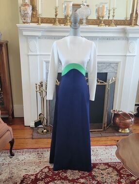 Vintage Colorblock Gown
